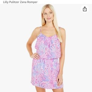 Lilly Pulitzer Zana Romper Raz Berry NEW sz Small